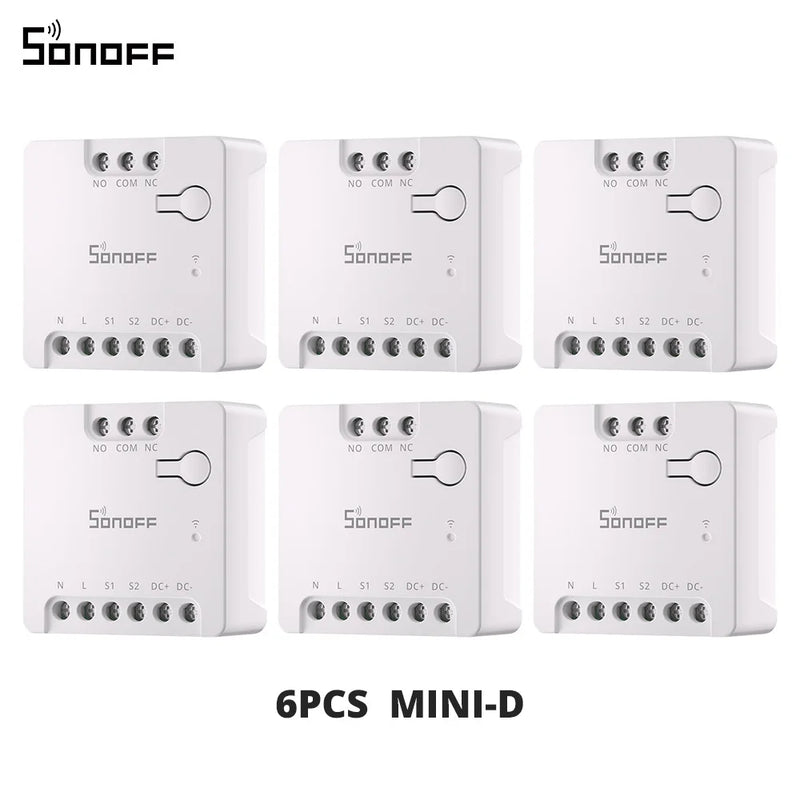 SONOFF MINI-D Dry Contact WiFi Smart Switch ESP32 Chip Matter Compatible AC/DC Input 1-10PCS Set Smart Scene via eWeLink Alexa