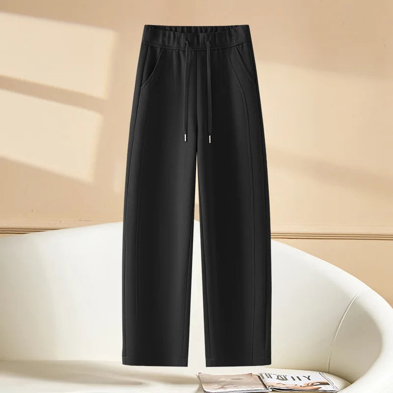 2026 Narrow Version of The Wide-leg Sweatpants Women 2025 New High-waisted Drape Loose Casual Pants Drape Thin Straight Pant
