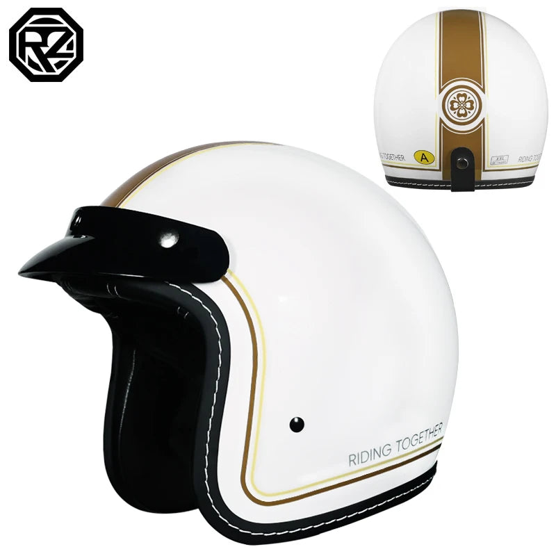 Vintage Motorcycle Helmet Open Face Retro 3/4 Half Helmet Moto Casque Casco Motocicleta Capacete Motocross Para