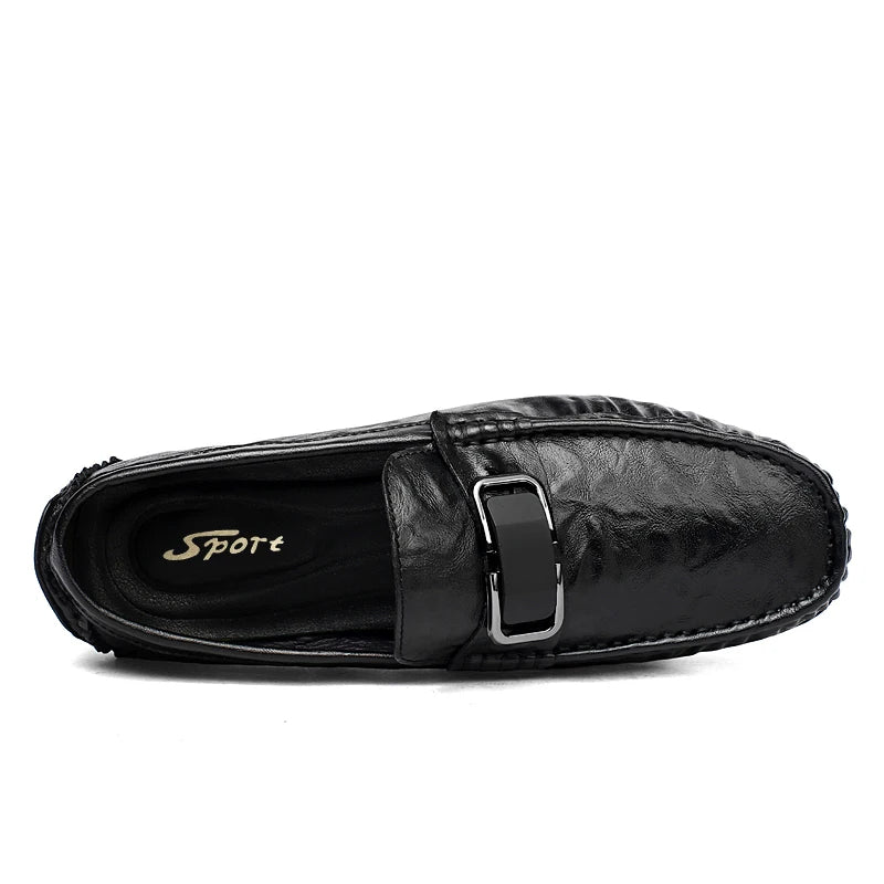 Spring Autumn Mens Luxury Loafers Men Slip On Leather Shoes Driving Loafer Shoes Big Size 46 47 Dropshipping