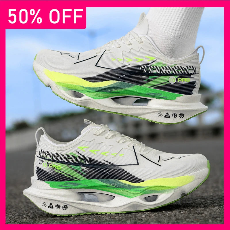 Unisex Sports Shoes Fashionable Mesh Breathable Outdoor Running Shoes Soft Sole Shock-absorbing Anti Slip Training Shoes for Men