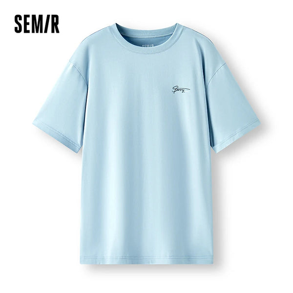 Semir Bottoming Short Sleeve T-Shirt Shirt Men 2025 New Spring Versatile Fashionable Pure Cotton Top
