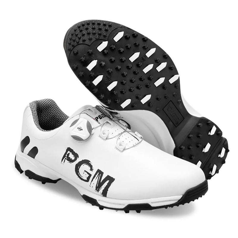 PGM Golf Men's Sneakers Rotating Lace Waterproof Breathable and Anti Slip Sports Shoes XZ103