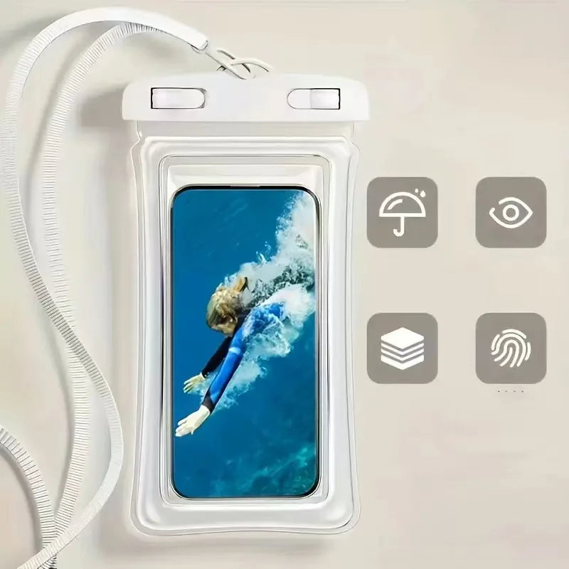 Mobile Phone Waterproof Bag, Touch Screen Waterproof Cover, 8-Level Waterproof Without Airbag, Takeaway Swimming and Drifting Pr