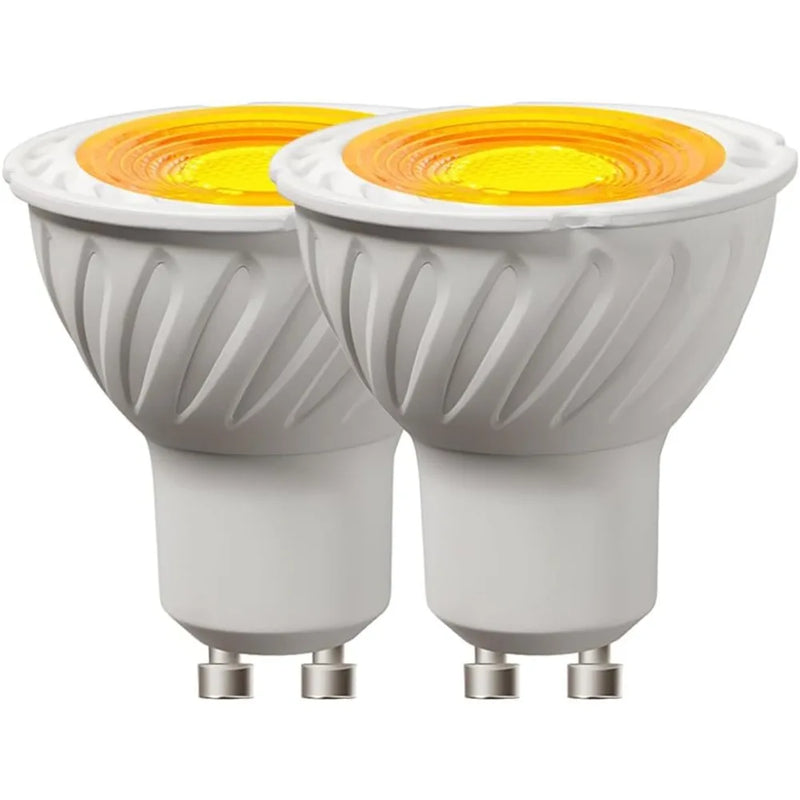 អំពូល LED GU10 1/10 អំពូល 7W 38 ដឺក្រេ ភ្លើង LED គ្មានការភ្លឹបភ្លែតៗ ជំនួសអំពូល LED ហាឡូហ្សែន 50W សម្រាប់ផ្ទះ 3000K 6500K