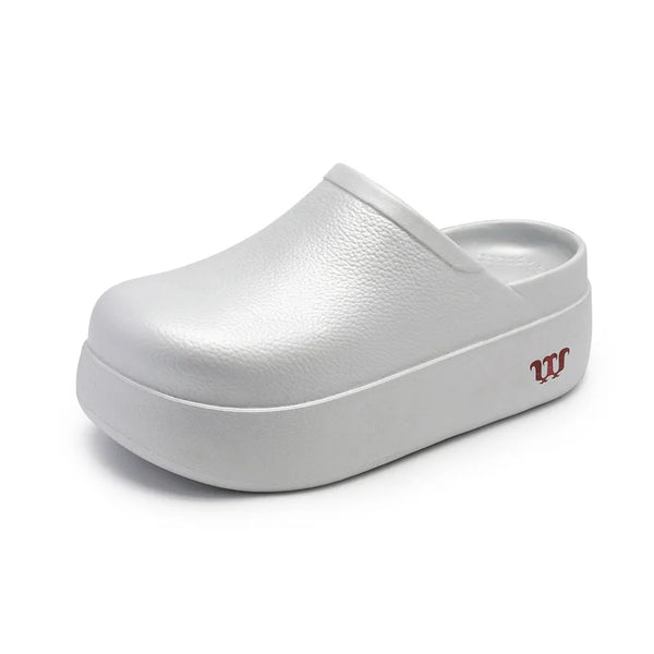 Summer Slides Thick Soles Bottom Platform Slippers Women Height Increase Slippers Cover Toes Sandals EVA Soft Comfortable