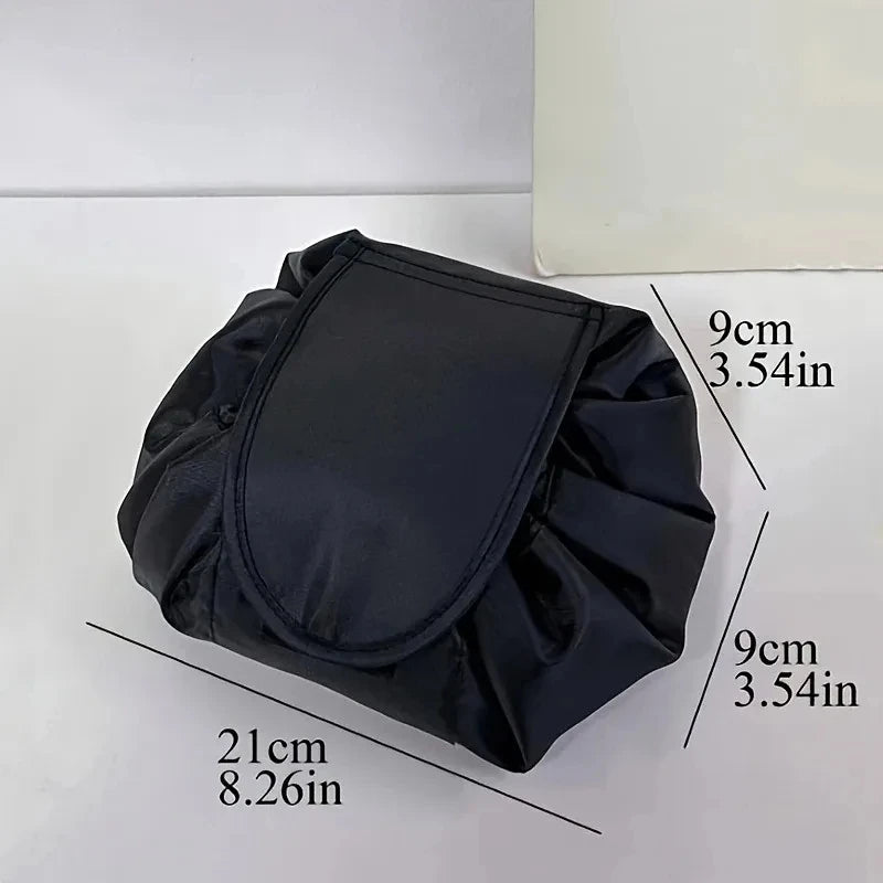 1pc Women Drawstring Cosmetic Bag Travel Storage Makeup Bag Portable Waterproof Toiletry Case,Washing Bag Makeup Pouch Bags