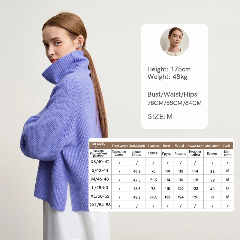 អាវយឺត Amii Turtleneck សម្រាប់ស្ត្រី អាវដៃវែងរលុង ក្តៅ ងាយស្រួលប្រើ ឆ្នាំ២០២៦ រដូវរងា អាវយឺតខ្លីថ្មីសម្រាប់ស្ត្រី 12554056