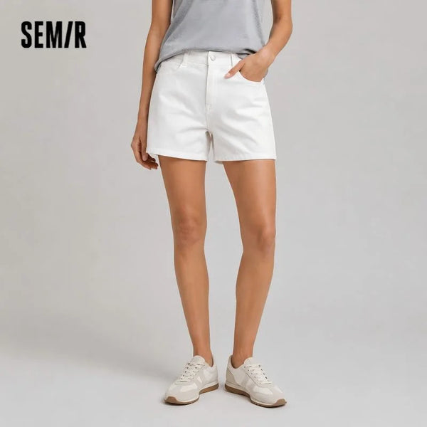 ខោ Semir សម្រាប់នារី ខោ Denim ត្រជាក់ មានអារម្មណ៍ប្រឆាំងនឹងបាក់តេរី រចនាបទ Vintage រាងអក្សរ A ជើងត្រង់ អាវធម្មតាសម្រាប់រដូវក្តៅ ឆ្នាំ២០២៦
