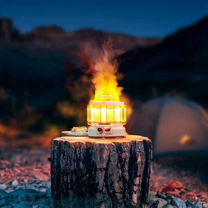 FLEXTAIL Camping Lantern with 9600mAh Battery, 3-in-1 Vintage Rechargeable Camping Light for Patio, Hiking, Camping, Bedroom