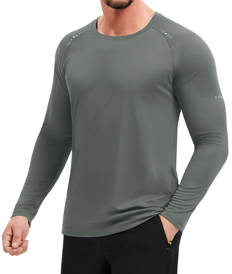 TACVASEN Men's Lightweight Shirts UPF 50+ Sun Protection UV Shirt Dry Fit T-Shirts for Hiking Running Athletic Gym Swim Tee Tops