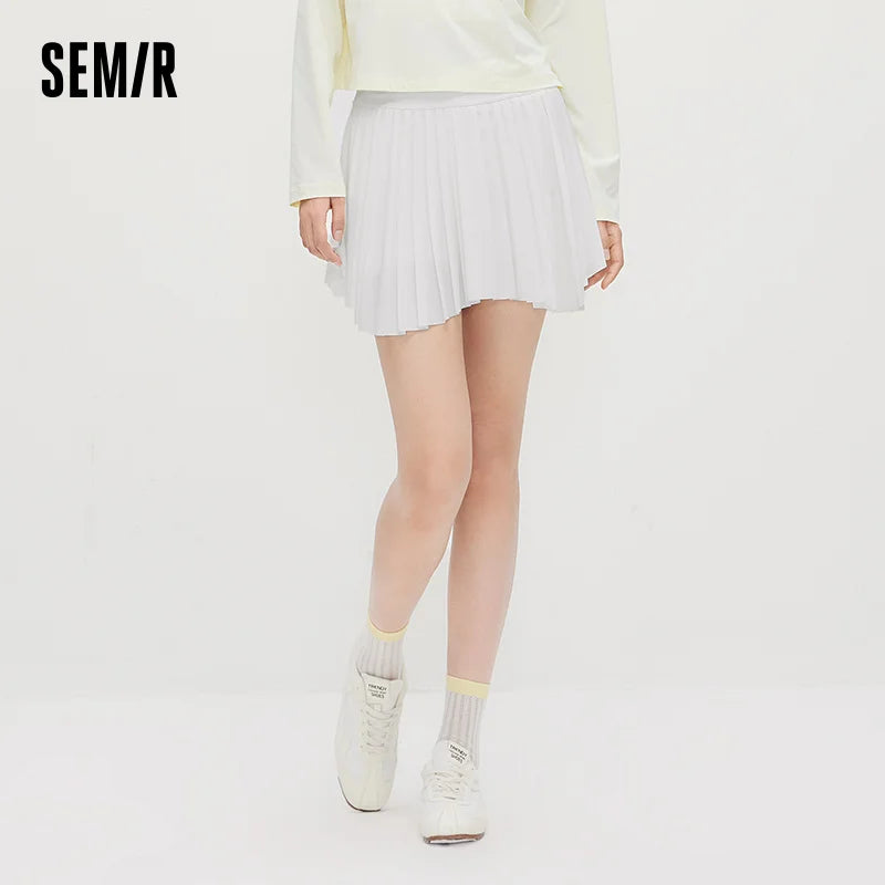 Semir Women Skirt Moisture Wicking Quick Dry Minimalist Design Girlish Sports Style Pleated Mini 2026 Summer Top
