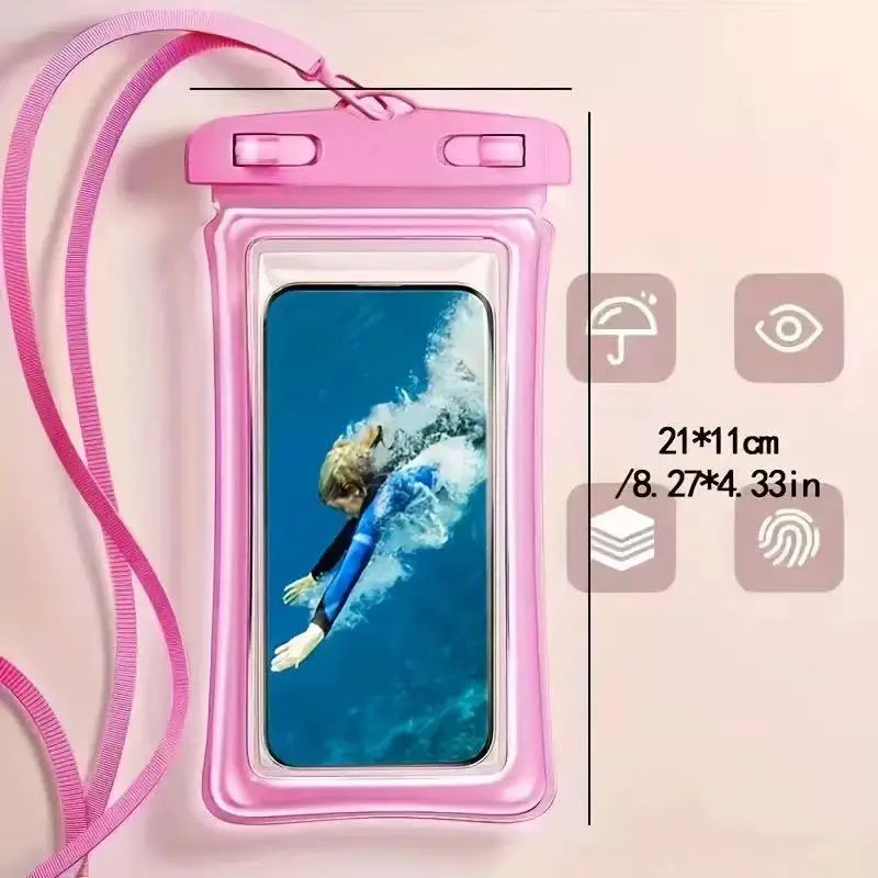 Mobile Phone Waterproof Bag, Touch Screen Waterproof Cover, 8-Level Waterproof Without Airbag, Takeaway Swimming and Drifting Pr