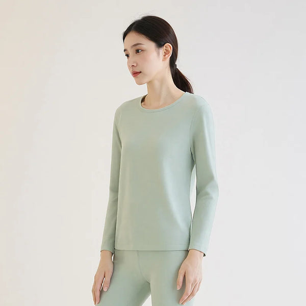 អាវយឺត Semir សម្រាប់នារី ក្រណាត់លាបពណ៌ កមូល ពណ៌សុទ្ធ រចនាបថប្រចាំថ្ងៃ រចនាបថធម្មតា បែបទន់ភ្លន់ និទាឃរដូវ ឆ្នាំ២០២៦