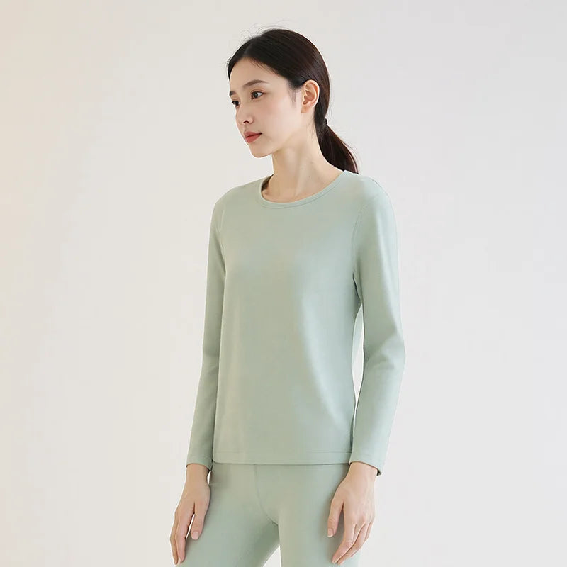 Semir Women Tshirt Brushed Fabric Crew Neck Solid Color Everyday Style Urban Casual Style Soft Touch 2026 Spring
