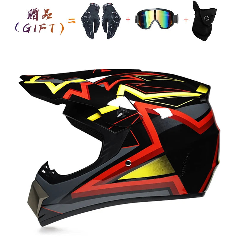 Send 3 pieces gift motorcycle helmet children off-road helmet bike downhill AM DH cross helmet capacete motocross casco
