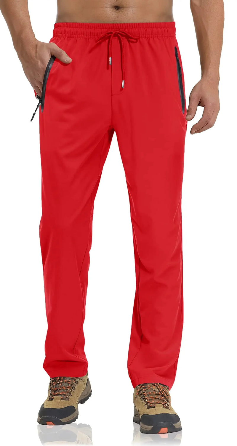 TACVASEN Summer Quick Dry Joggers Hiking Pants Mens Lightweight Casual Running Pants Drawstring Fitness Sports Gym Sweatpants