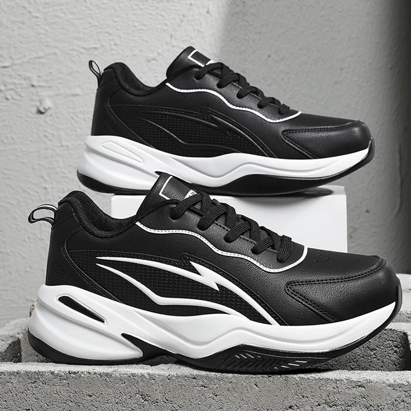 Men's casual racing sports shoes four seasons non-slip outdoor running shoes students plus size breathable light speed sneakers