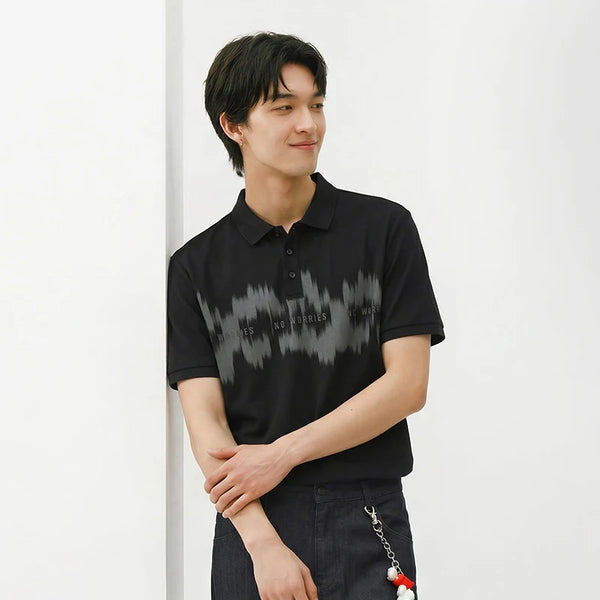 អាវប៉ូឡូបុរស Semir កប្បាសទន់ប៉ាក់អក្សរ Tie Dye ប៉ាក់ 2026 ម៉ូដរដូវក្តៅ ស្ទីលធម្មតា ទម្ងន់ស្រាល មានខ្យល់ចេញចូលបាន អាវប្រចាំថ្ងៃ
