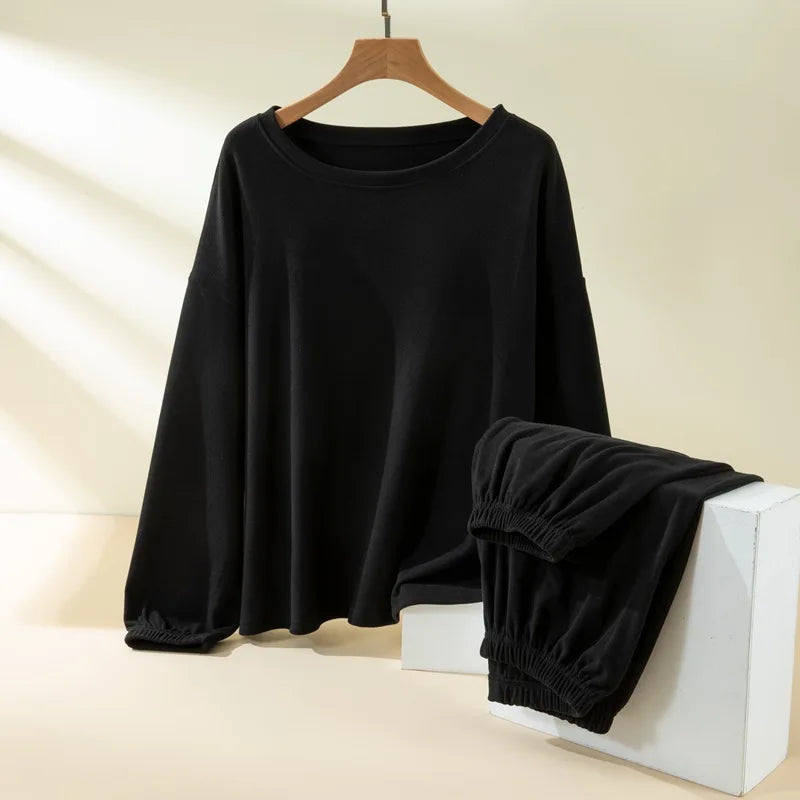 Pajama Woman Winter Hot De Velvet Warm Sleepwear For Sleeping Clothes Thick Fleece Home Suit Long Sleeve Nightwear Pijama Set