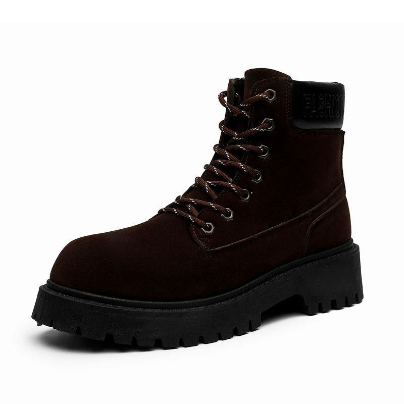 Men's high-top British retro casual boots four season thick sole non-slip comfort outdoor walking boots fashion Joker tide boots