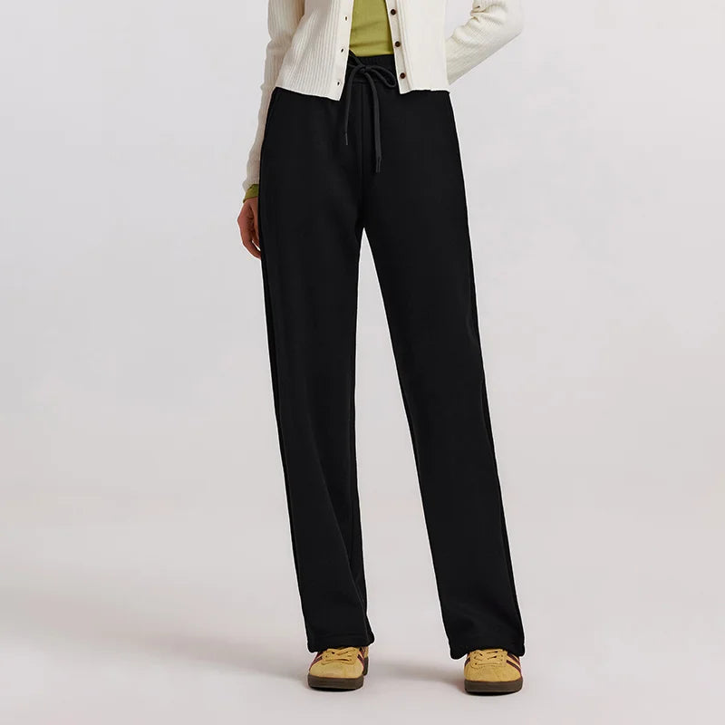 Semir Solid Pants Wool Blend WideLeg Women Winter 2025 Fleece Soft Warm Comfortable Elegant Casual Trousers