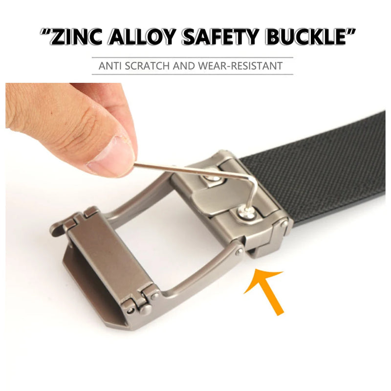 TUSHI New Leather and Nylon Tactical Belt for Men Outdoor Leisure Metal Automatic Buckle Military Belt IPSC Gun Belt Accessories