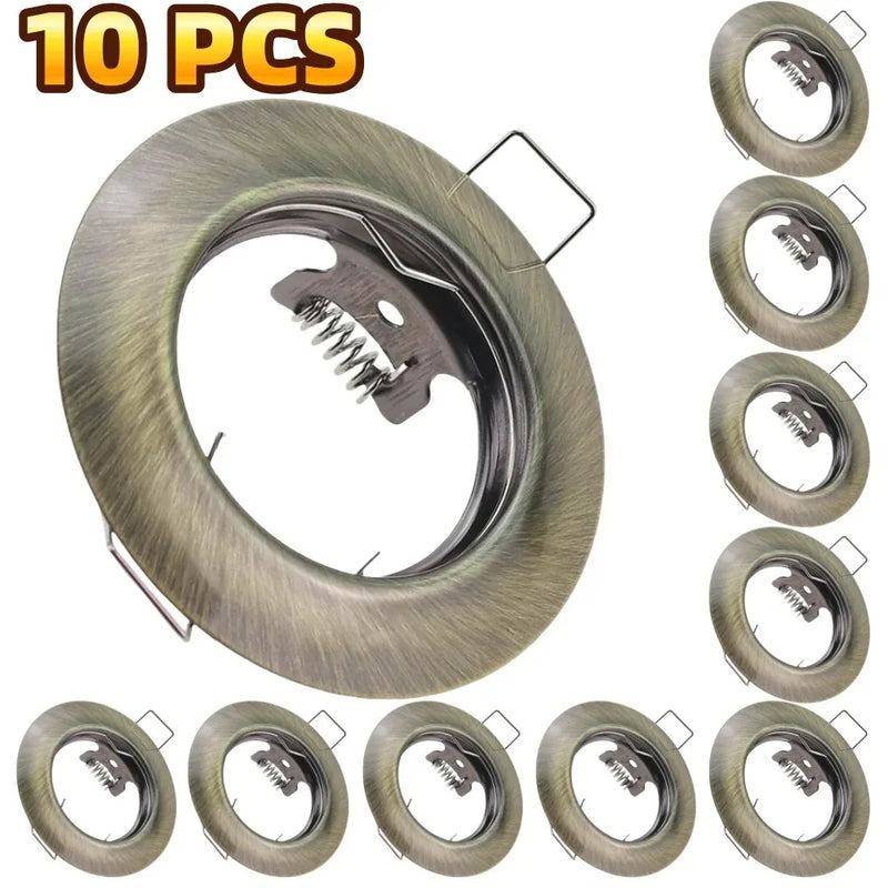 JOYINLED 1/10PCS Recessed Spotlight Frame GU10 MR16 Ceiling Light Trim Round Metal Downlight Housing Lamp Fitting Kit
