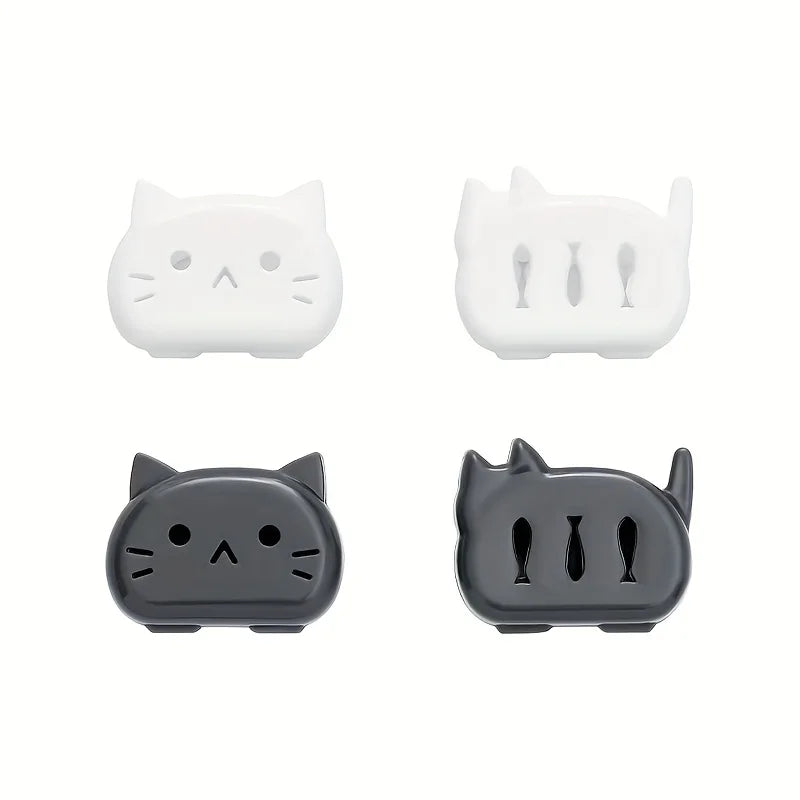 4pcs Cute Cartoon Toothbrush Protectors, Portable Travel Cases for Toothbrush Heads Toothbrush protection clip daily necessities