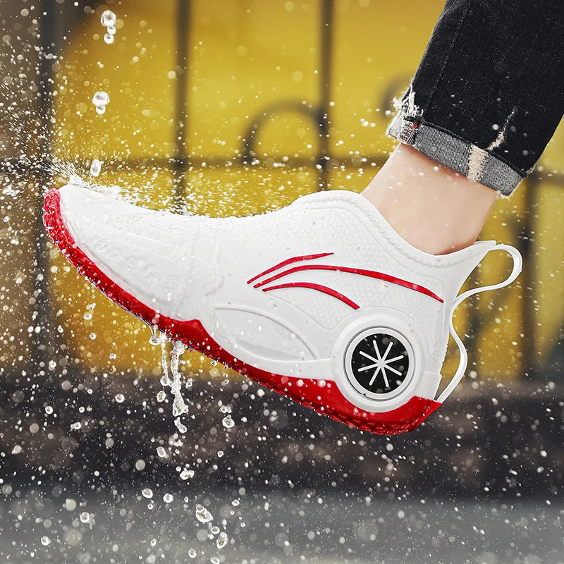 Men's Rain Shoes Four Seasons New Non-Slip Waterproof Outdoor Casual Fishing Shoes Fashion Lovers Comfort Soft-Sole Rain Boots