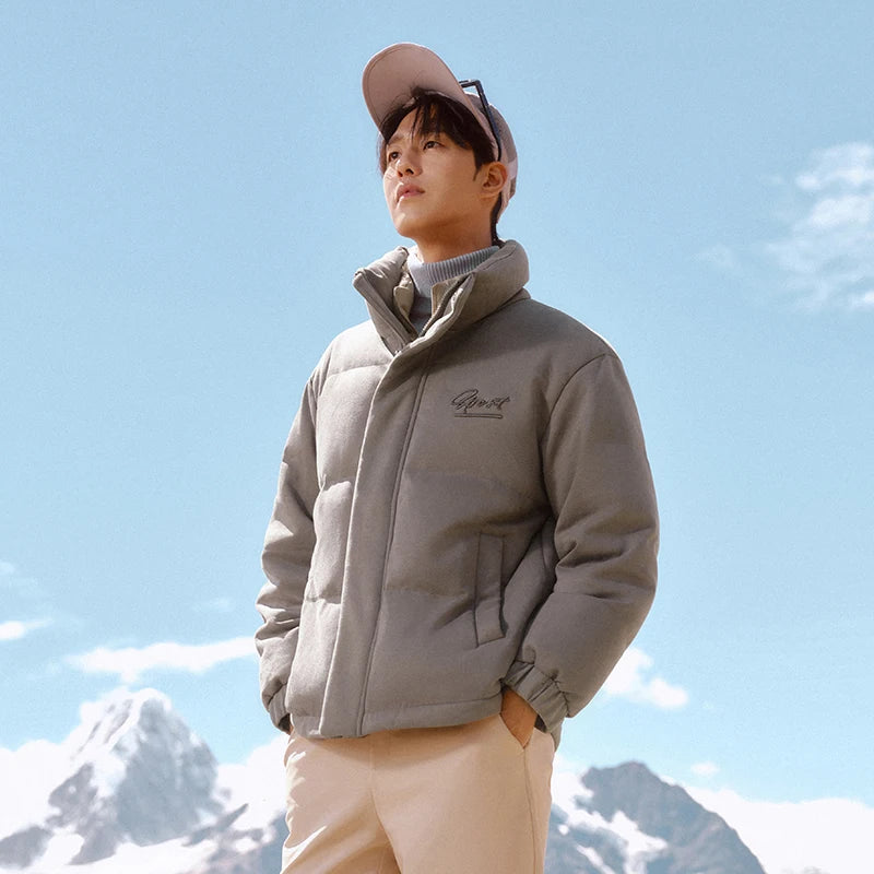 Semir Thick Warm Down Coat Stand Collar Men 2025 Winter Embroidered Sporty Casual Couple Fashion Stylish Outdoor Jacket