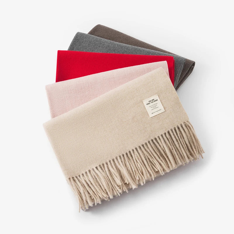 Semir Simple Scarf Wide Plaid Women Autumn Winter 2025 Shawl Soft Warm Fashion Trend Stylish Casual