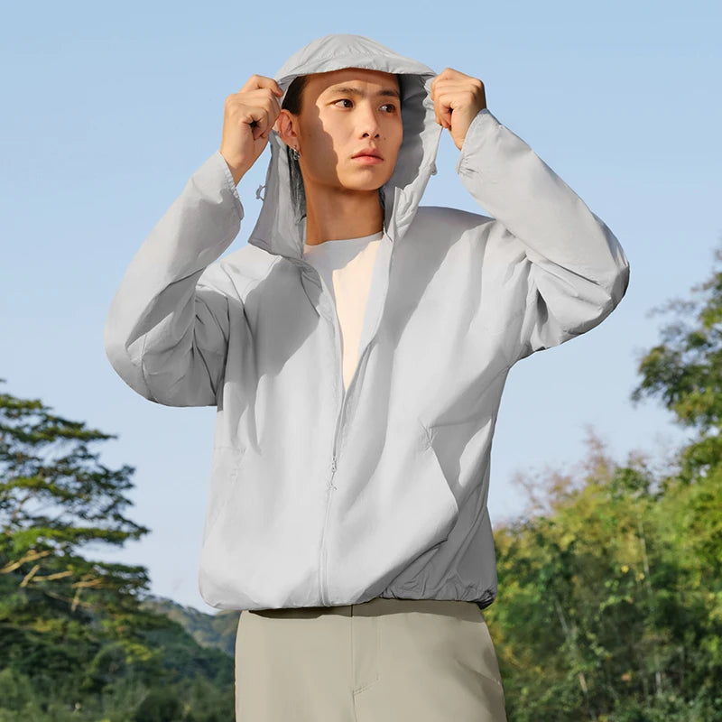 Semir Mens UV Jacket 2026 Solid Color Hooded Couple Style Cool Feeling Raglan Sleeve Casual