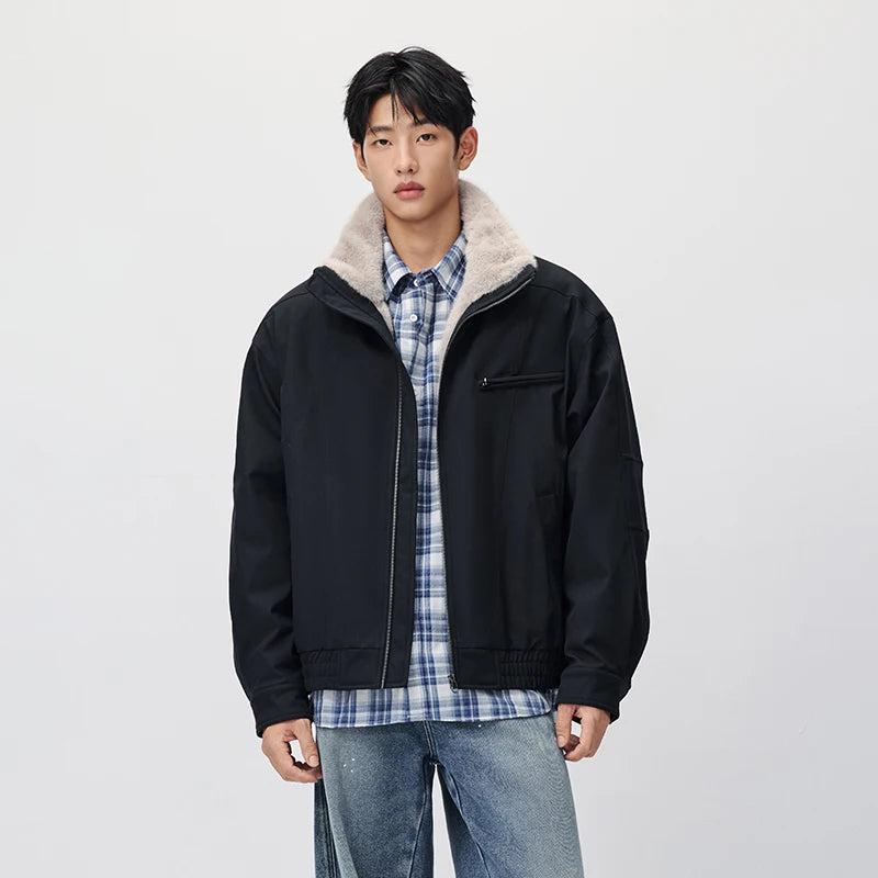 អាវក្រៅ Semir សម្រាប់បុរស កអាវក្រាស់ ស្ទីលទាន់សម័យ សម្លៀកបំពាក់ធ្វើការ 2026 ថ្មី រដូវរងា សម្លៀកបំពាក់ប្រចាំថ្ងៃ ស្ទីលទីក្រុង ធម្មតា អាកាសធាតុត្រជាក់ ស្រទាប់