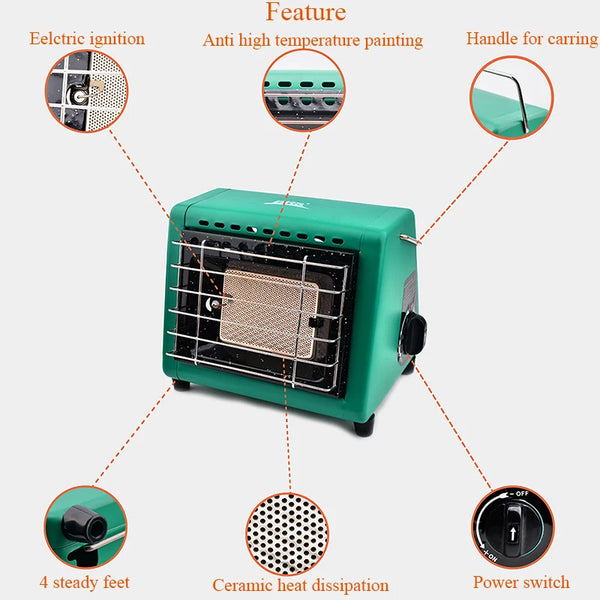 BRS-H23 Outdoor Portable Gas Heater Tent Heater For Home Energy Saving Camping Heating Stove Saving Gases Heate Fishing Gear