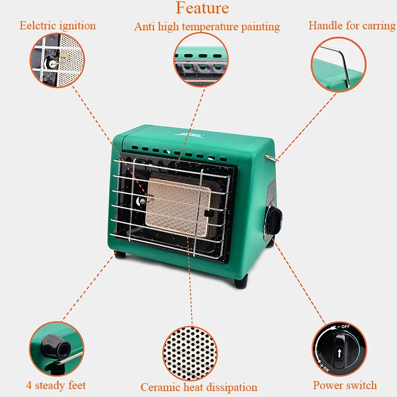 BRS-H23 Outdoor Portable Gas Heater Tent Heater For Home Energy Saving Camping Heating Stove Saving Gases Heate Fishing Gear