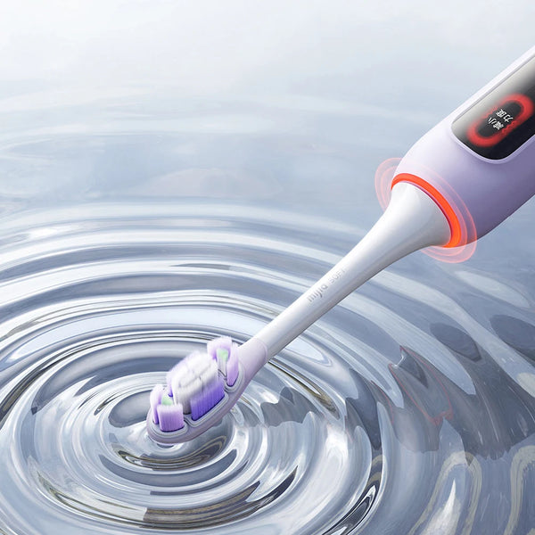 ច្រាសដុសធ្មេញអគ្គិសនី MIJIA Sonic Vibration Pro, ឆ្លាតវៃ ៤ របៀប, ថ្មប្រើបានយូរ, ការពារទឹក IPX8, អេក្រង់ LED និងសោរសម្រាប់ធ្វើដំណើរ