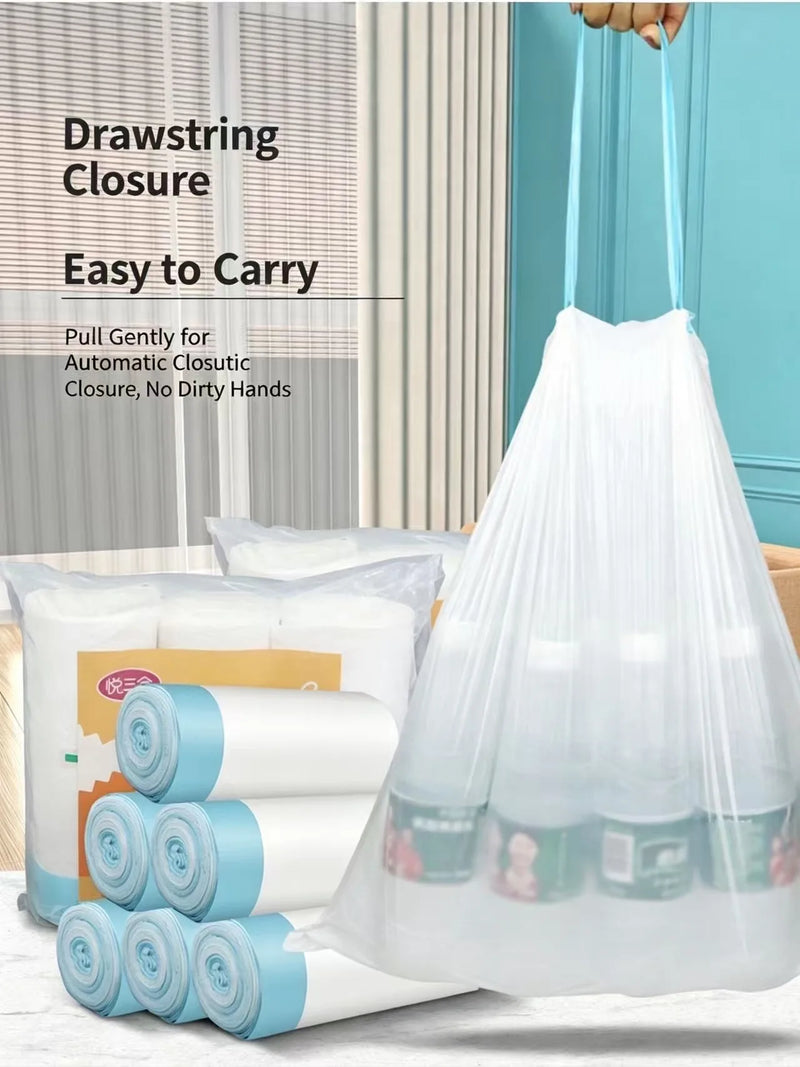 Drawstring Garbage Bag, Household Portable Kitchen, Thickened Large Size, Student Dormitory, Automatic Closure, Rath Thick Plast