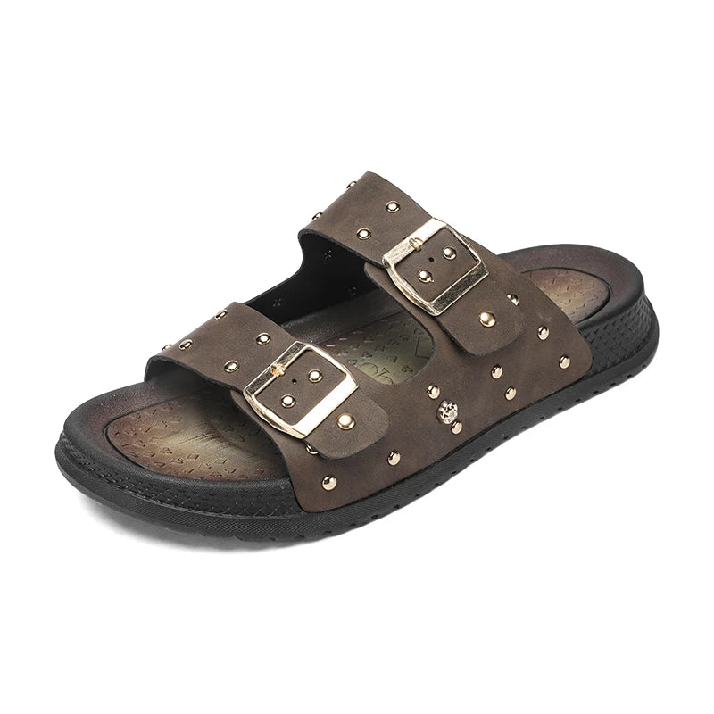 Men's slippers summer new soft-sole anti-slip comfort sports outdoor casual walking slippers fashion Joker breathable beach shoe