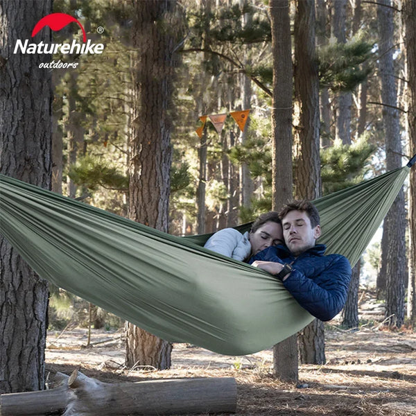 អង្រឹង Naturehike គ្រែព្យួរសម្រាប់មនុស្ស 2 នាក់ ធន់នឹងការរហែក ឧបករណ៍សម្រាកសម្រាប់បរបាញ់ គេងបានស្រួល ទម្ងន់ស្រាលបំផុត សម្រាប់គ្រួសារ