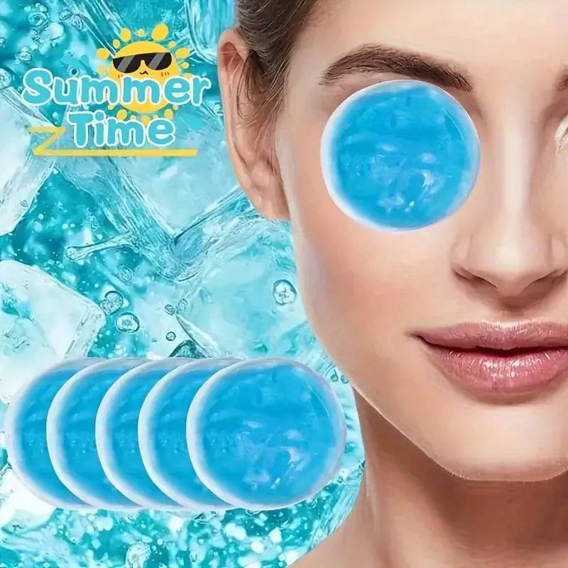 2/4pcs Reusable Round Gel Ice Packs Hot Cold Therapy For Face Wisdom Tooth Pain Post Mastectomy Head Wrap,Cold compress bag