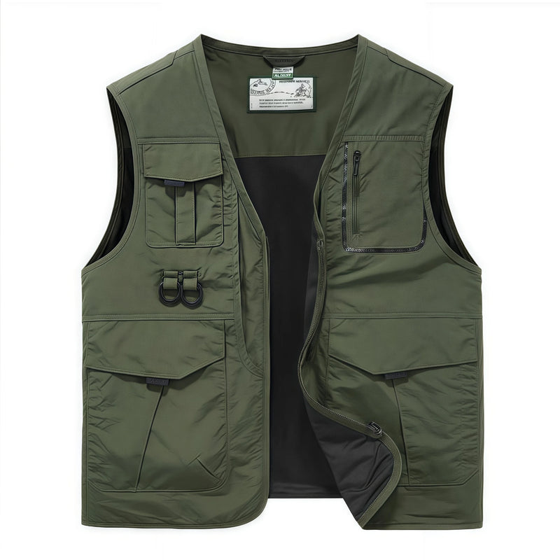 Sleeveless Jacket Cargo Vests Men Outdoor Multi Pockets Photography Summer Thin Mesh Breathable Waistcoats Male Casual Vests