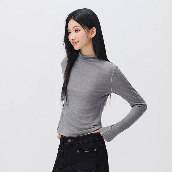 អាវយឺតប៉ាក់ Semir សម្រាប់នារី ក្តៅឧណ្ហៗ ក ស្មាធម្មតា ស្លីមសម សម្រាប់ពាក់ប្រចាំថ្ងៃ រដូវរងាថ្មី ឆ្នាំ២០២៦