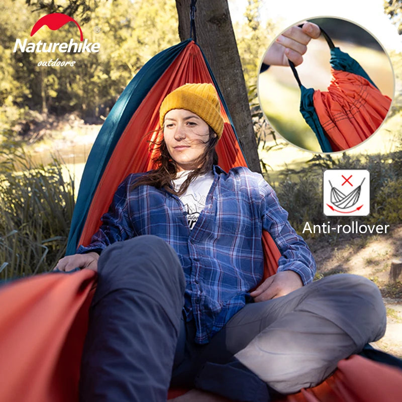 Naturehike Swing Hammock 2 Person Tear Resistance Hanging Bed Hunting Rest Equipment Sleeping Ultralight Comfortable Family