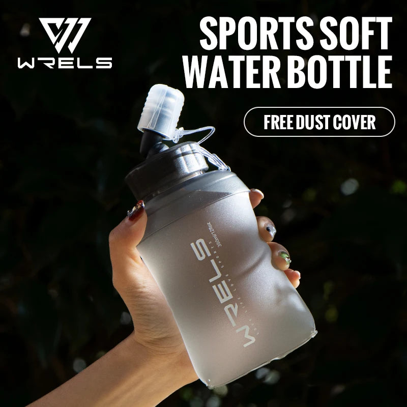 350ml 500ml Water Bottle BPA-Free Foldable Soft Flask TPU Sport Water Bag Silicone Straw Outdoor Sport Water Bottles for Running