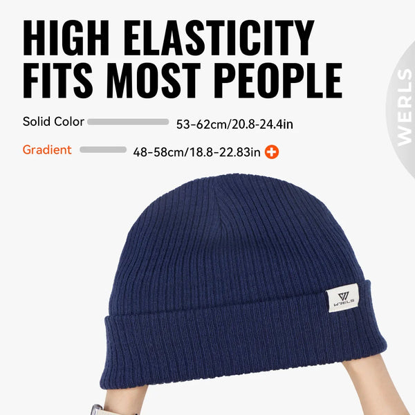 WRELS Beanie Hat for Women Men Warm Thick Fleece Hat Winter Climbing Running Hiking Skiing Cycling Sports Soft Skull Cap