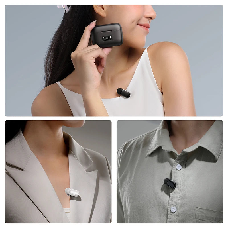 មីក្រូហ្វូនឥតខ្សែ Ulanzi A200 Mini Lapel Mic បញ្ជាបាន 100 ម៉ែត្រ សម្រាប់ថតវីដេអូ LiveStreaming Camera ស្មាតហ្វូន កុំព្យូទ័រយួរដៃ