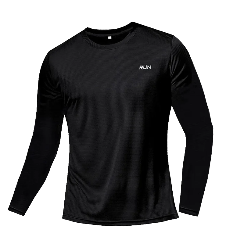 Men's UPF 50+ UV Protection Long Sleeve Sports T-Shirt, Quick Dry Breathable Athletic Tee for Running Fishing Outdoor Workout