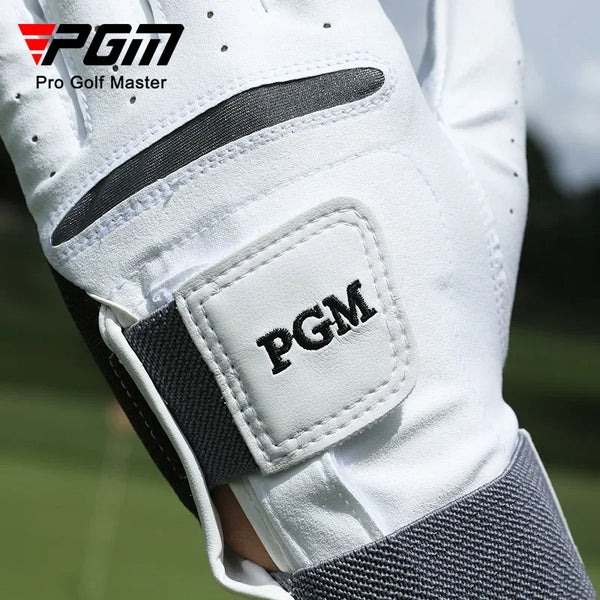 PGM 1pcs Golf Gloves Men Corrective Posture Sheepskin Anti Slip Breathable Single Left Hand Glove ST038