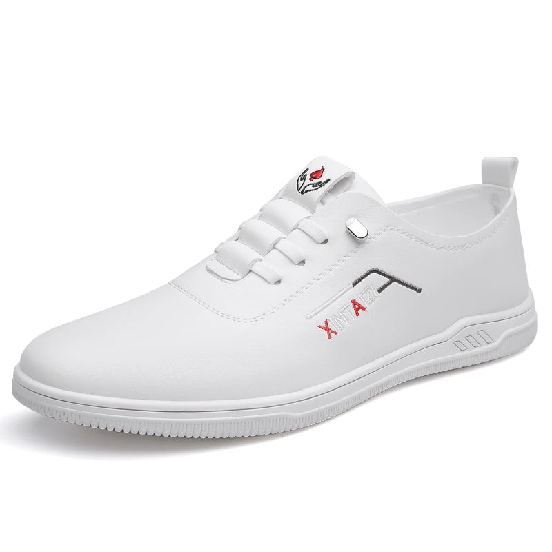 Men Sports Shoes High-quality Leather Wear-resistant Daily Commuting Casual Shoes Breathable Comfort Soft Soled Walking Shoes